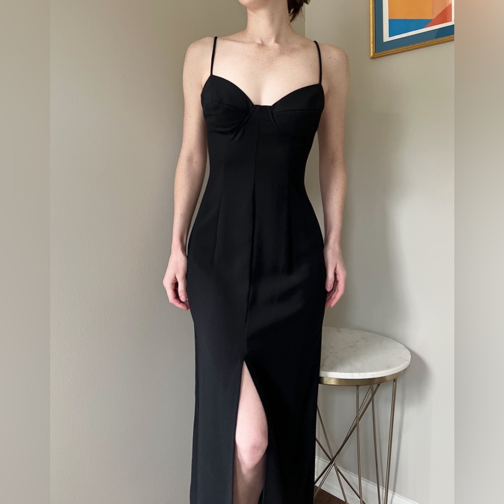 Y2K Deadstock Black Strappy Dress by Rampage, Retro Dress, XS-S
